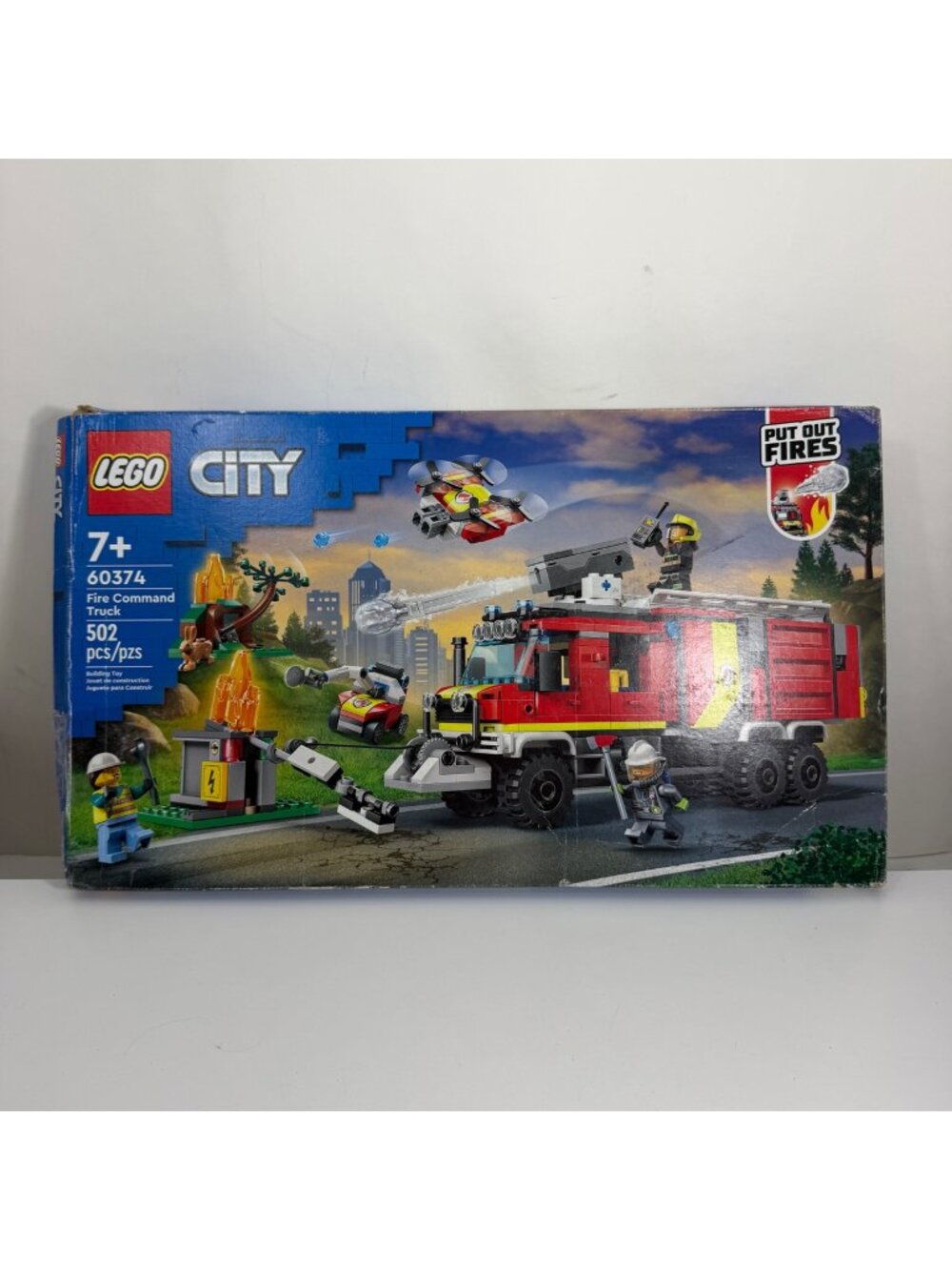 INCOMPLETE Lego City Fire Command Truck 60374 Set Ages 7+ Box + Instructions